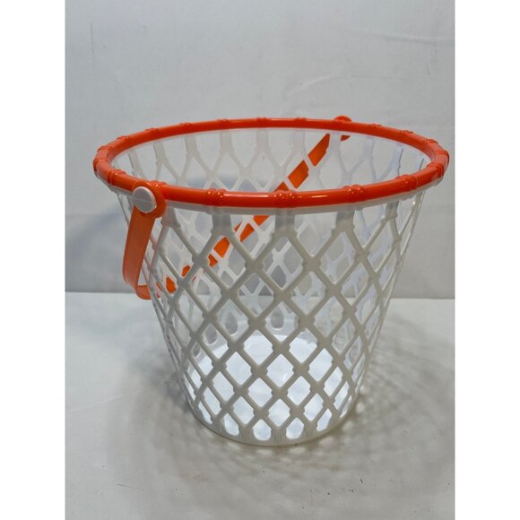 Basketball basket bucket hoop pail with handle plastic Easter Halloween set of 3 - Picture 2 of 8